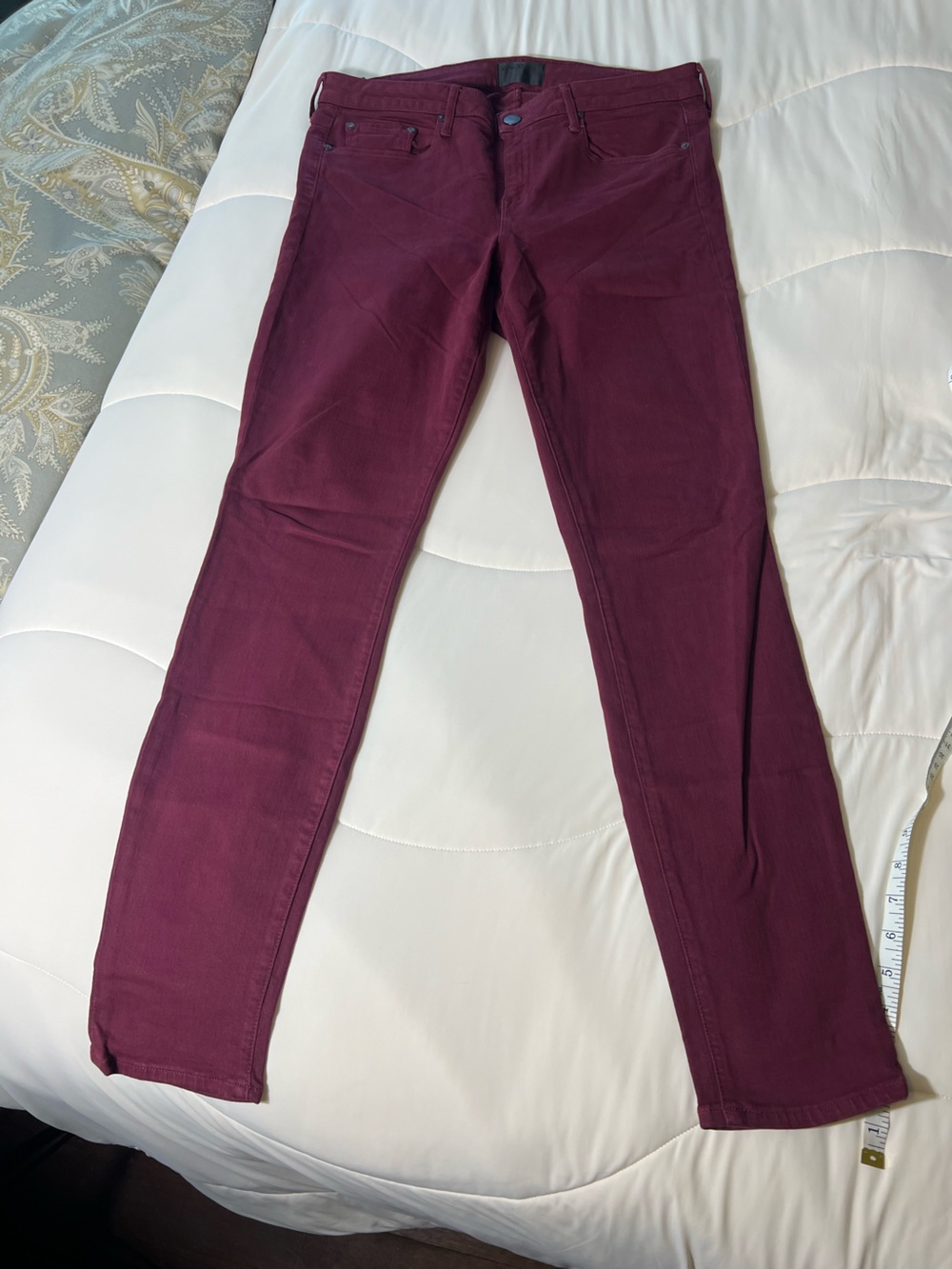 Vince ‘Riley Legging’ Stretch Skinny Jeans - Burgundy